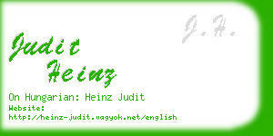 judit heinz business card